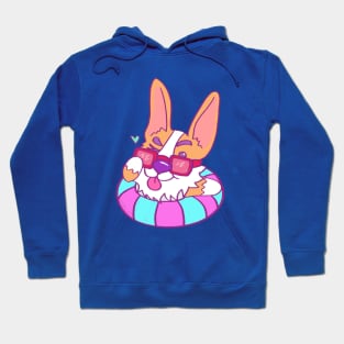 Neon Corgi Summer Fun Hoodie